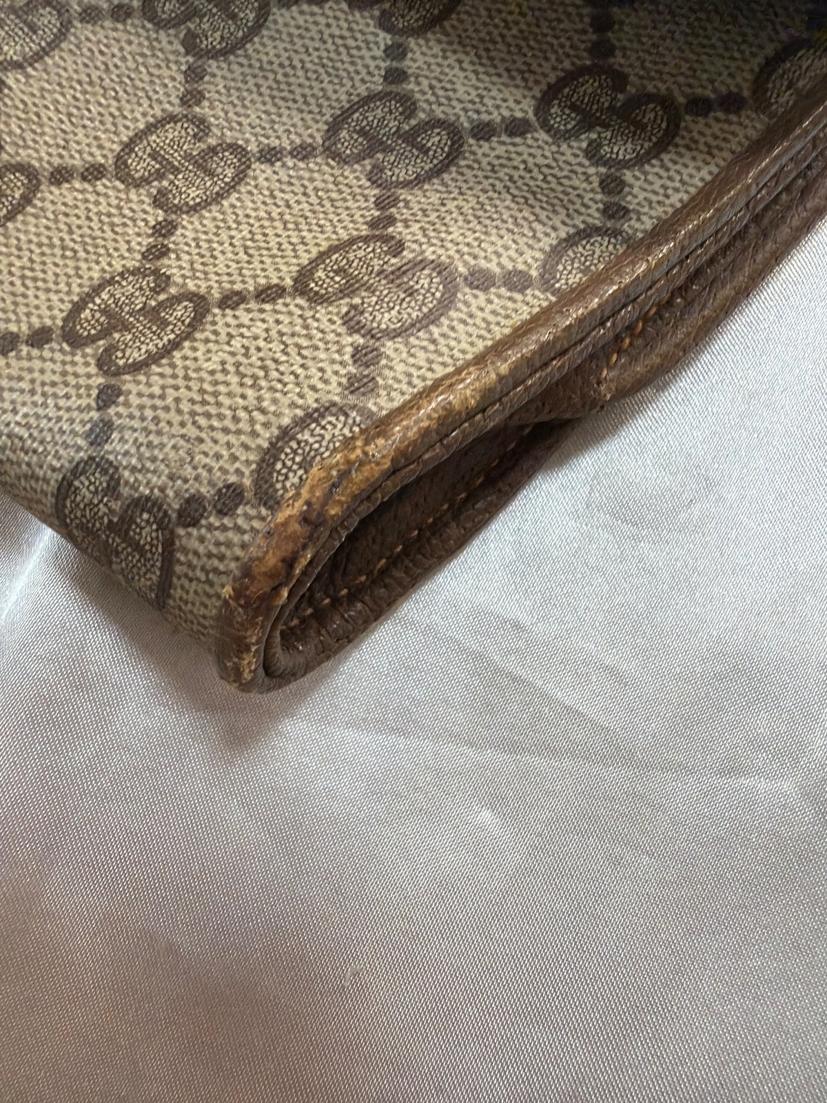 Gucci Vintage GG Canvas Clutch in Brown