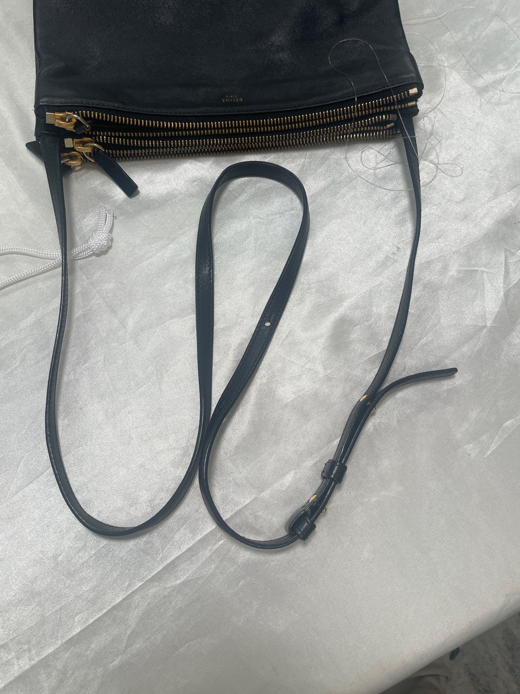 Celine Trio Crossbody Bag in Black