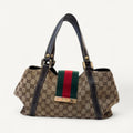 Gucci Web Tote in Brown