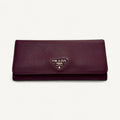 Prada Saffiano Wallet in Red