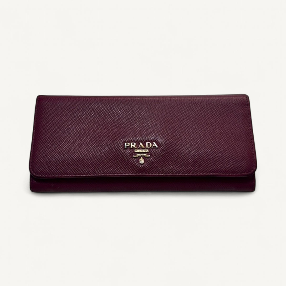 Prada Saffiano Wallet in Red