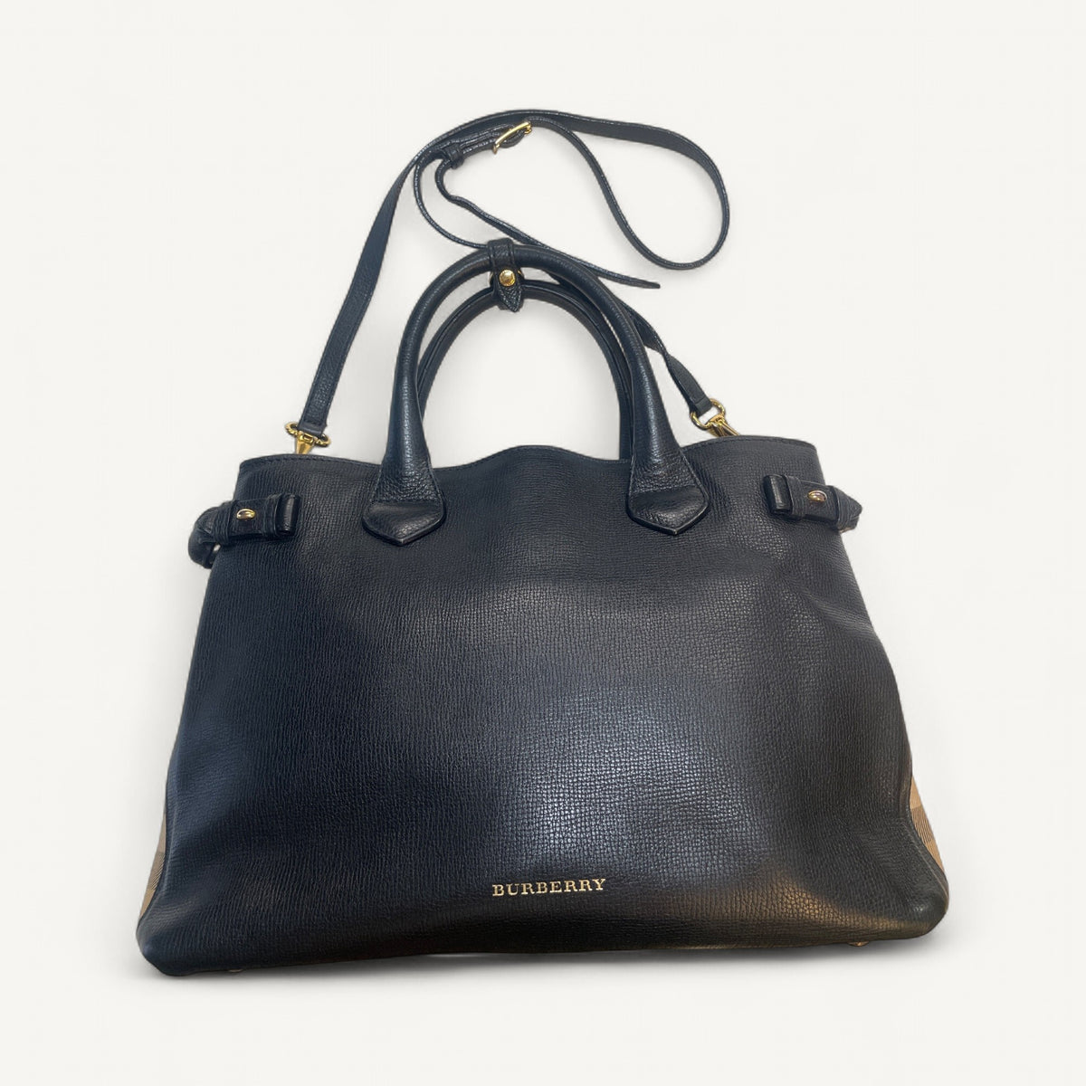 Burberry Banner House Check Crossbody in Black