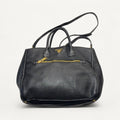 Prada Vitello Daino Convertible Tote in Black