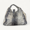 Gucci Soft Strirup Phyton Tote in Gray