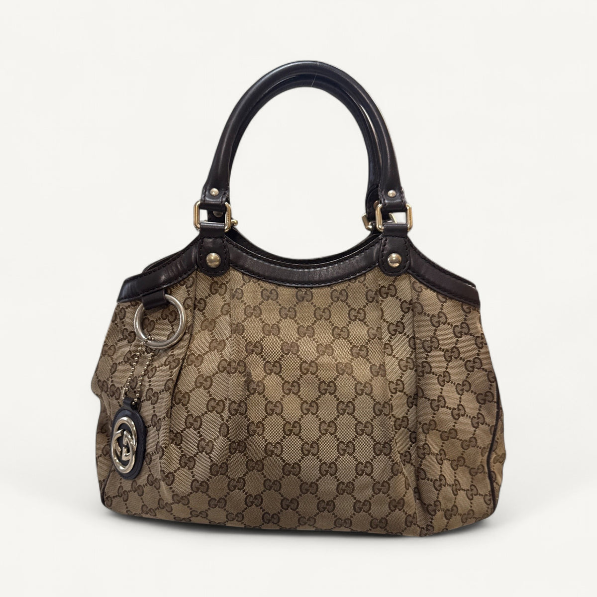 Gucci Sukey Monogram Canvas Tote Mm in Brown