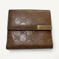 Gucci Guccissima Trifold Wallet in Brown