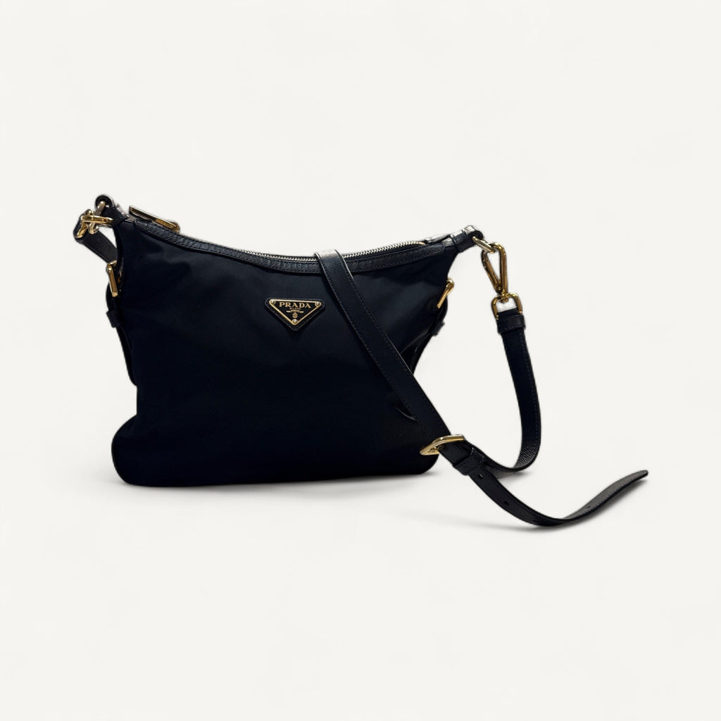 Prada Nylon Sling Crossbody Bag in Black