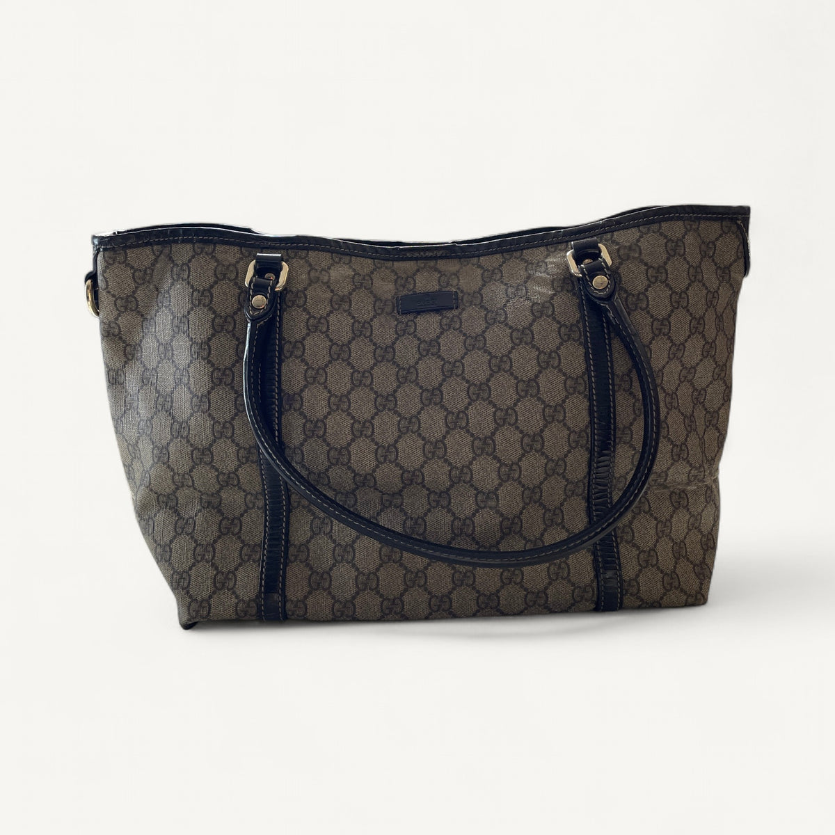 Gucci GG Canvas Tote in Dark Brown