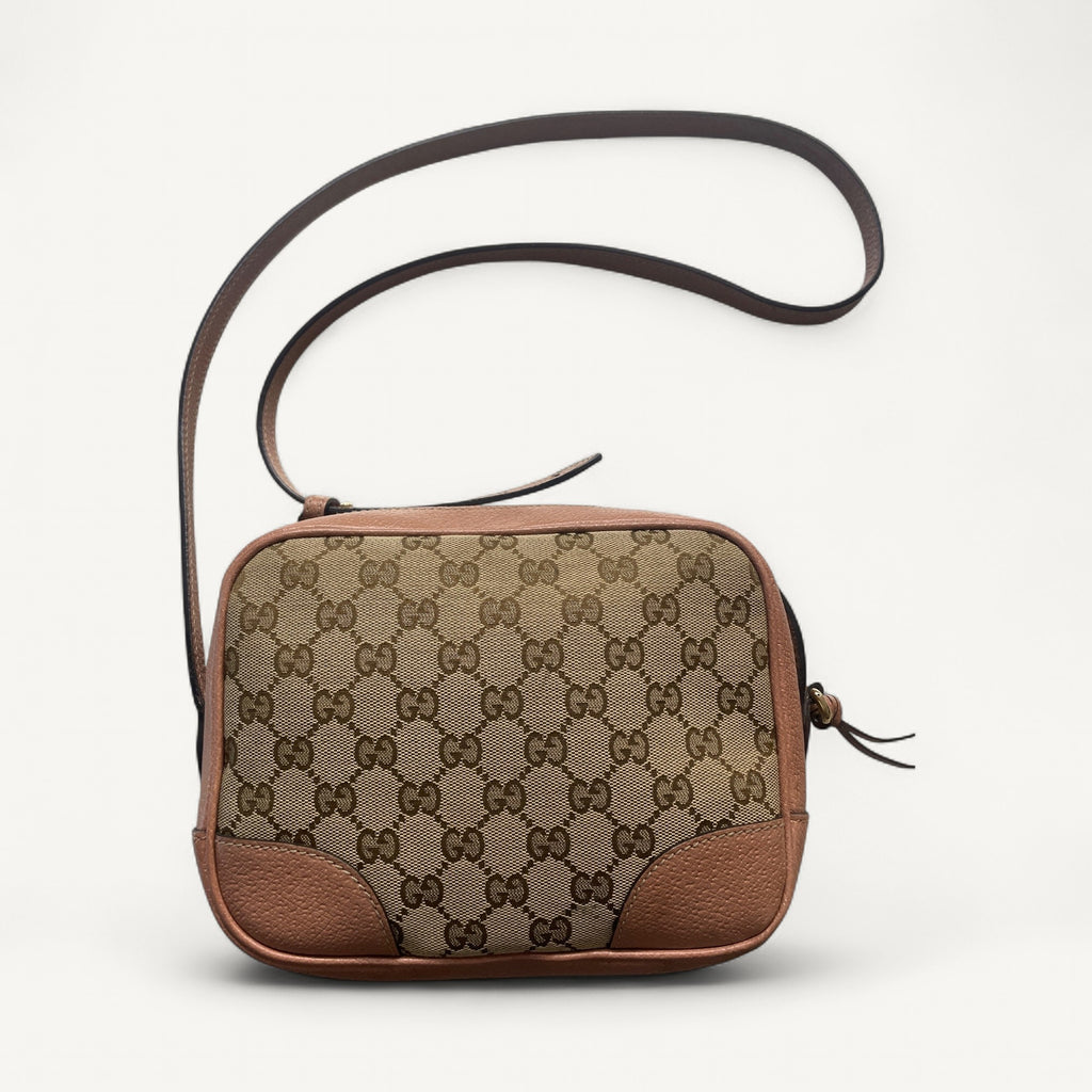 Gucci GG Canvas Bree Camera Crossbody in Pink