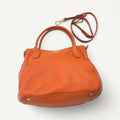 Prada Vitello Daino Convertible Tote in Orange