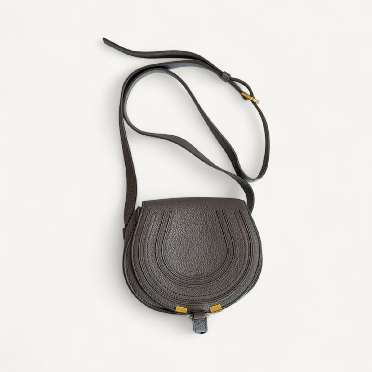 Chloe Marcie Messenger Crossbody Small Messenger Bag in Gray