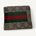 Gucci GG Supreme Web Bifold Wallet in Brown