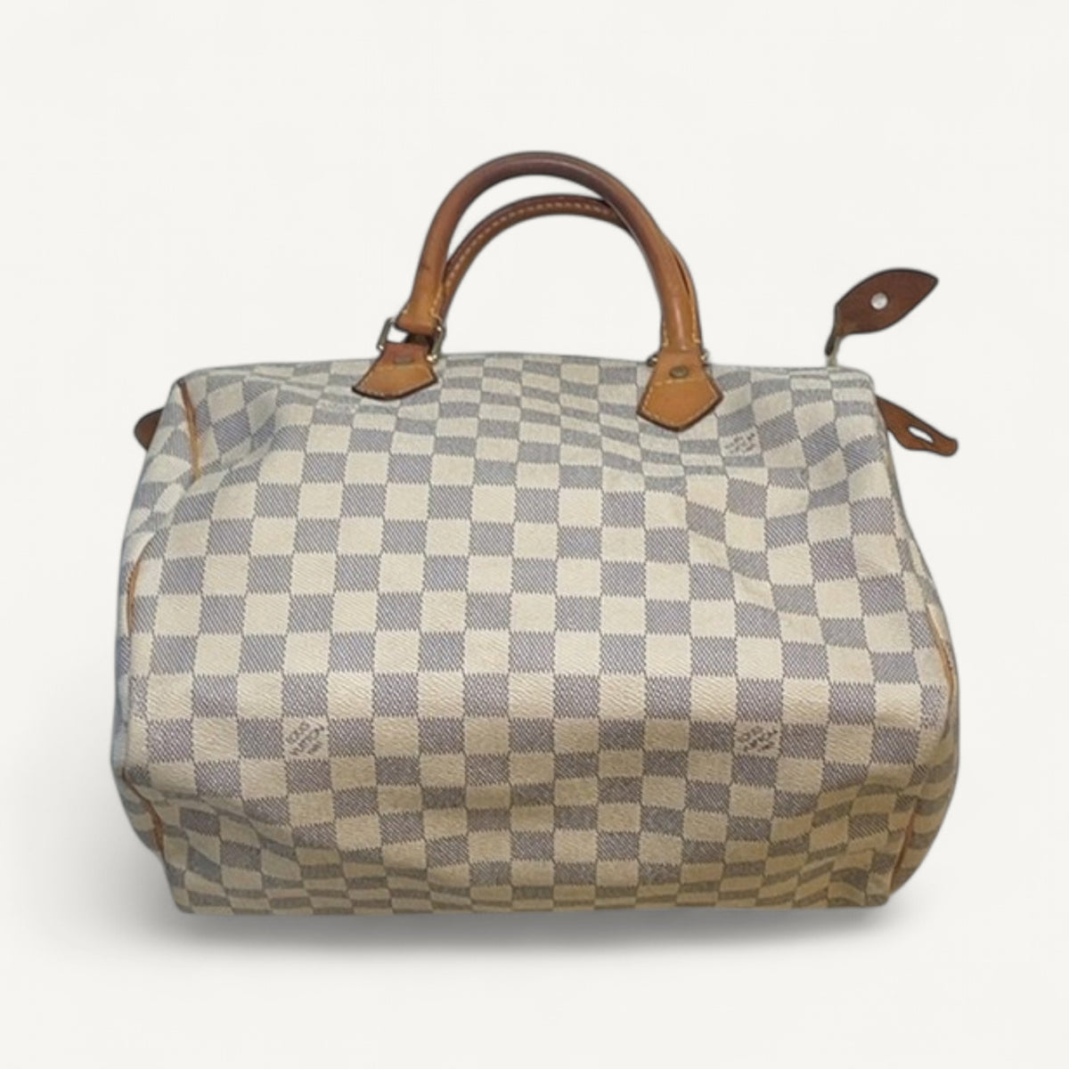 Louis Vuitton Damier Azur Speedy 30 Handbag in White