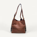 Burberry House Check Tote in Brown