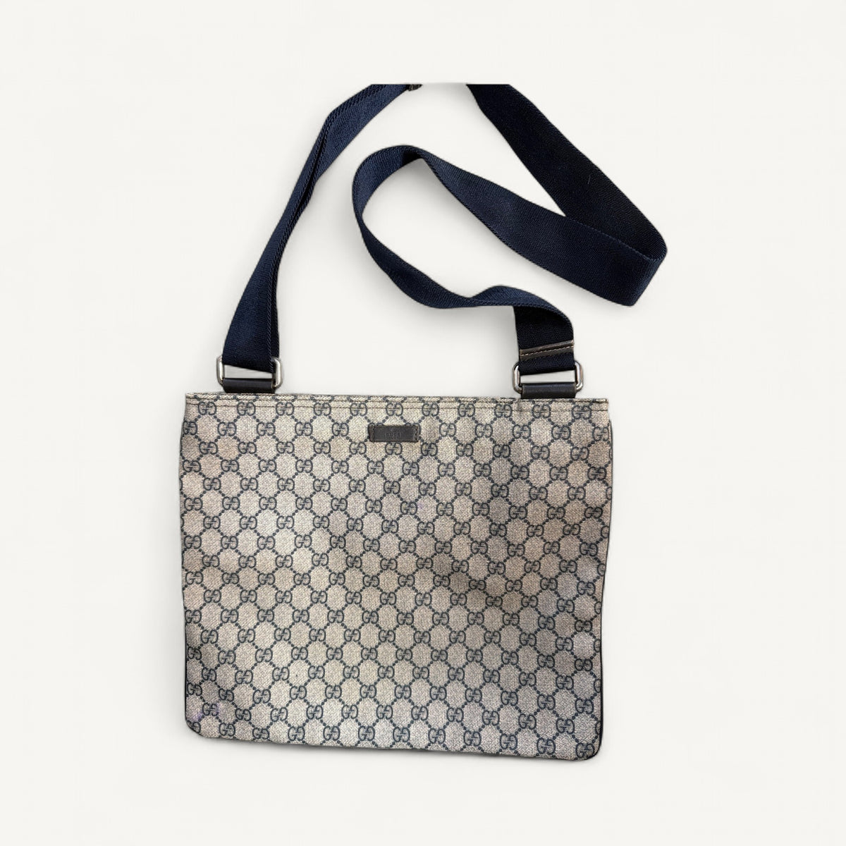 Gucci Crossbody in Beige & Navy