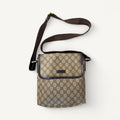 Gucci Supreme Flap Messenger Bag in Brown