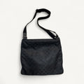 Gucci Monogram Canvas Nylon Messenger Crossbody in Black