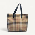 Burberry Nova Check Tote in Brown