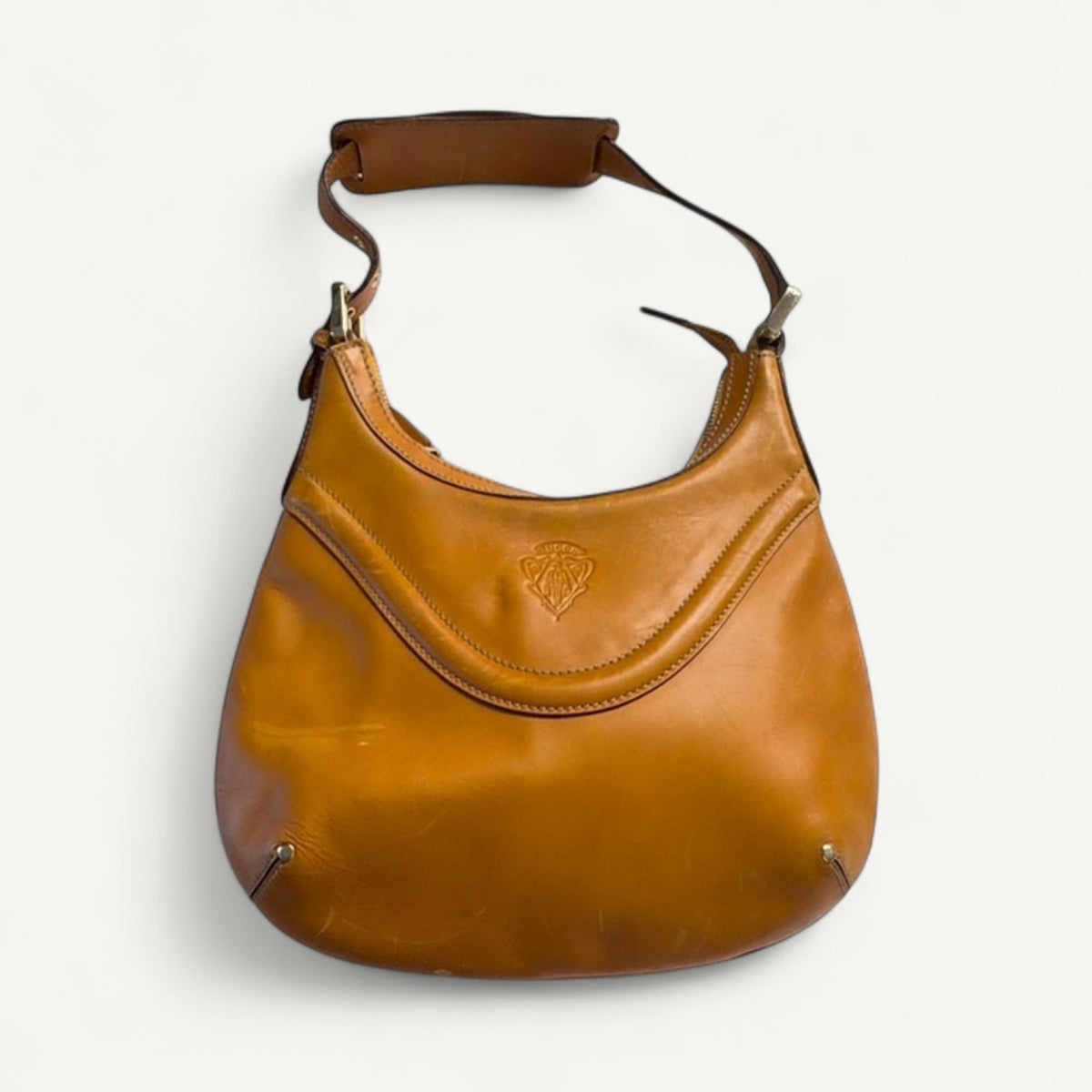 Gucci Calfskin Leather Hobo Hysteria Hobo Bag in Brown