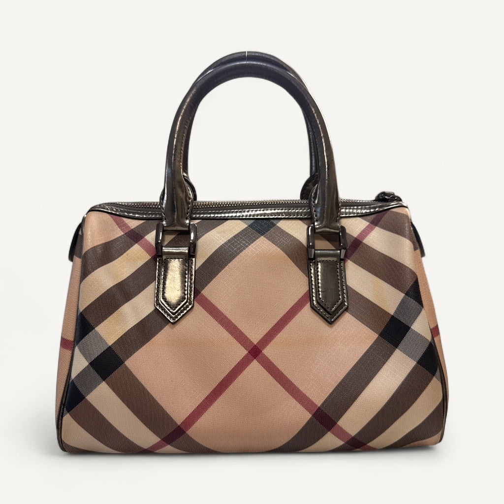 Burberry Nova Check Boston Bag in Metallic