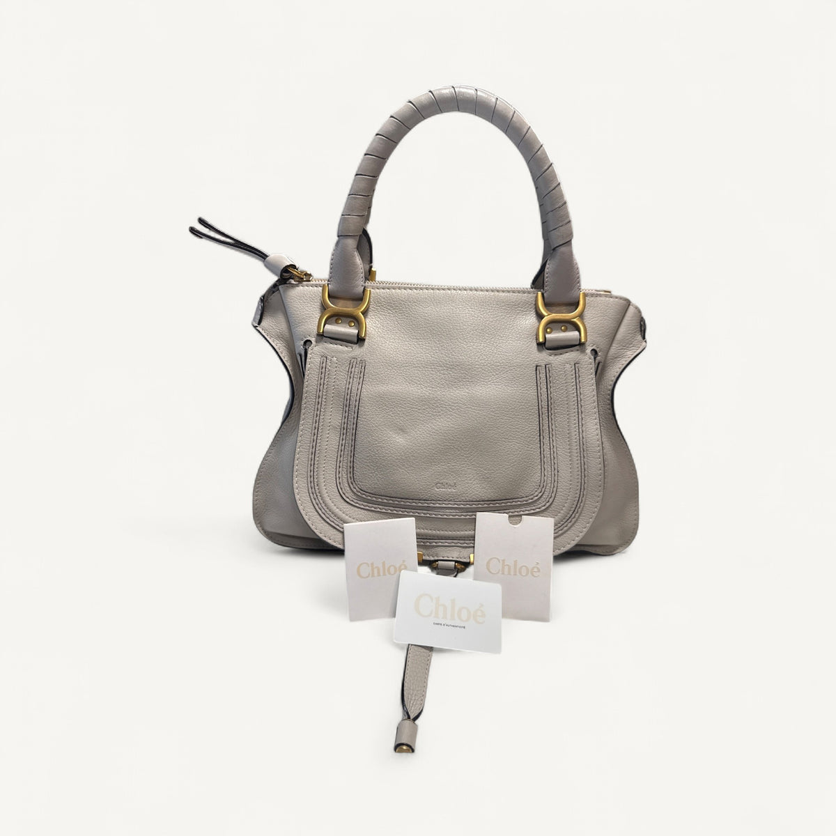 Chloe Marcie Shoulder Bag in Gray