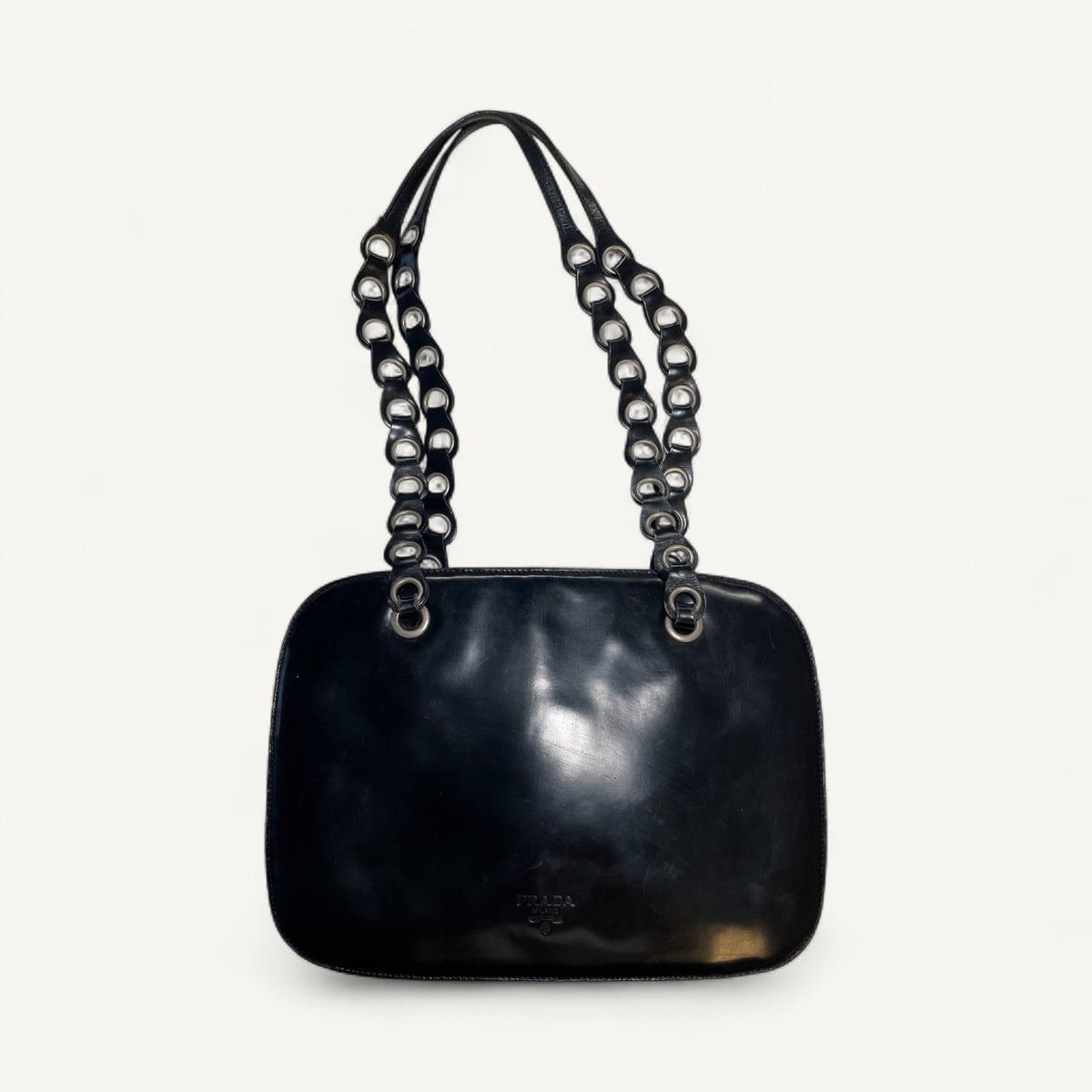 Prada Vintage Chain Tote in Black