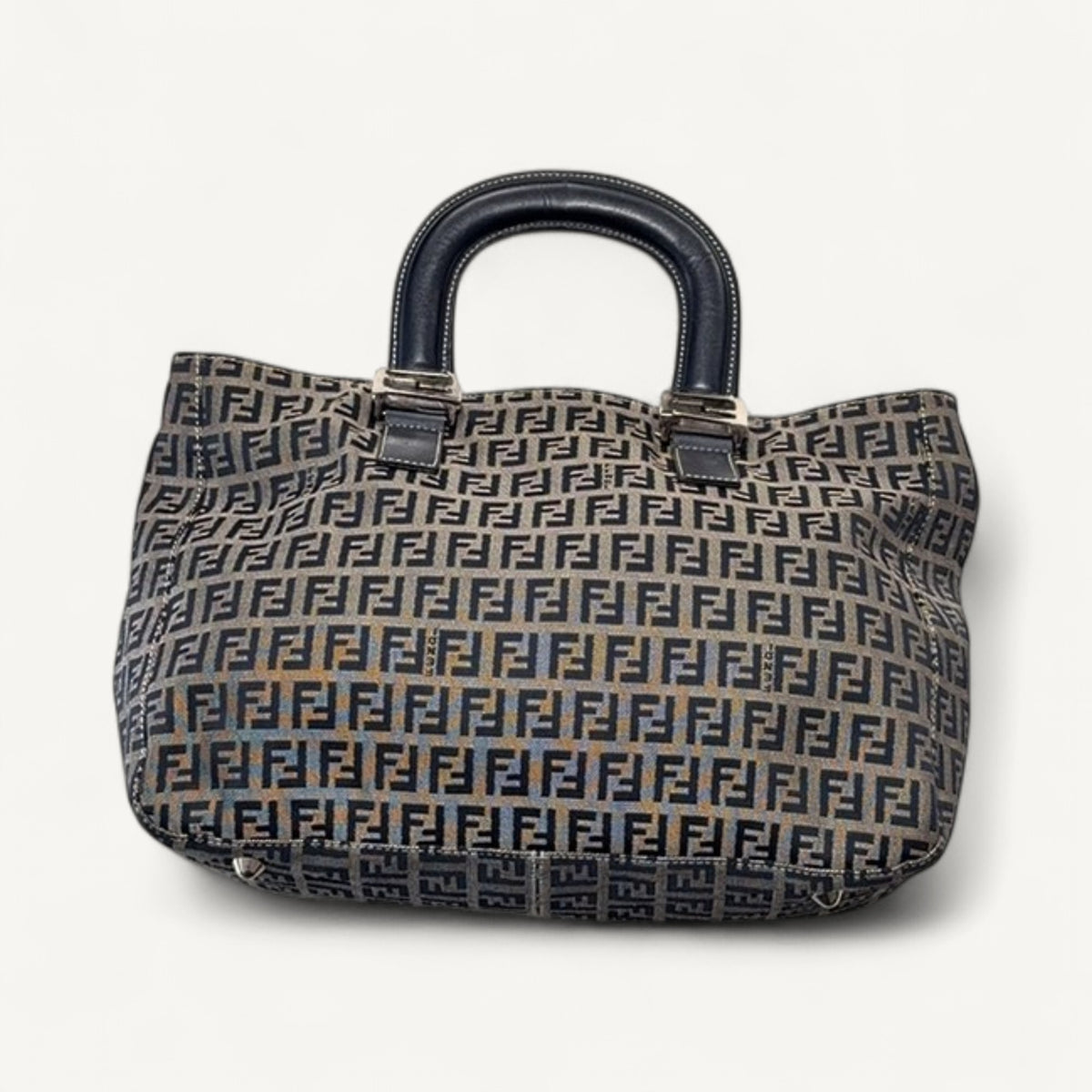 Fendi Zucca Canvas Tote in Blue