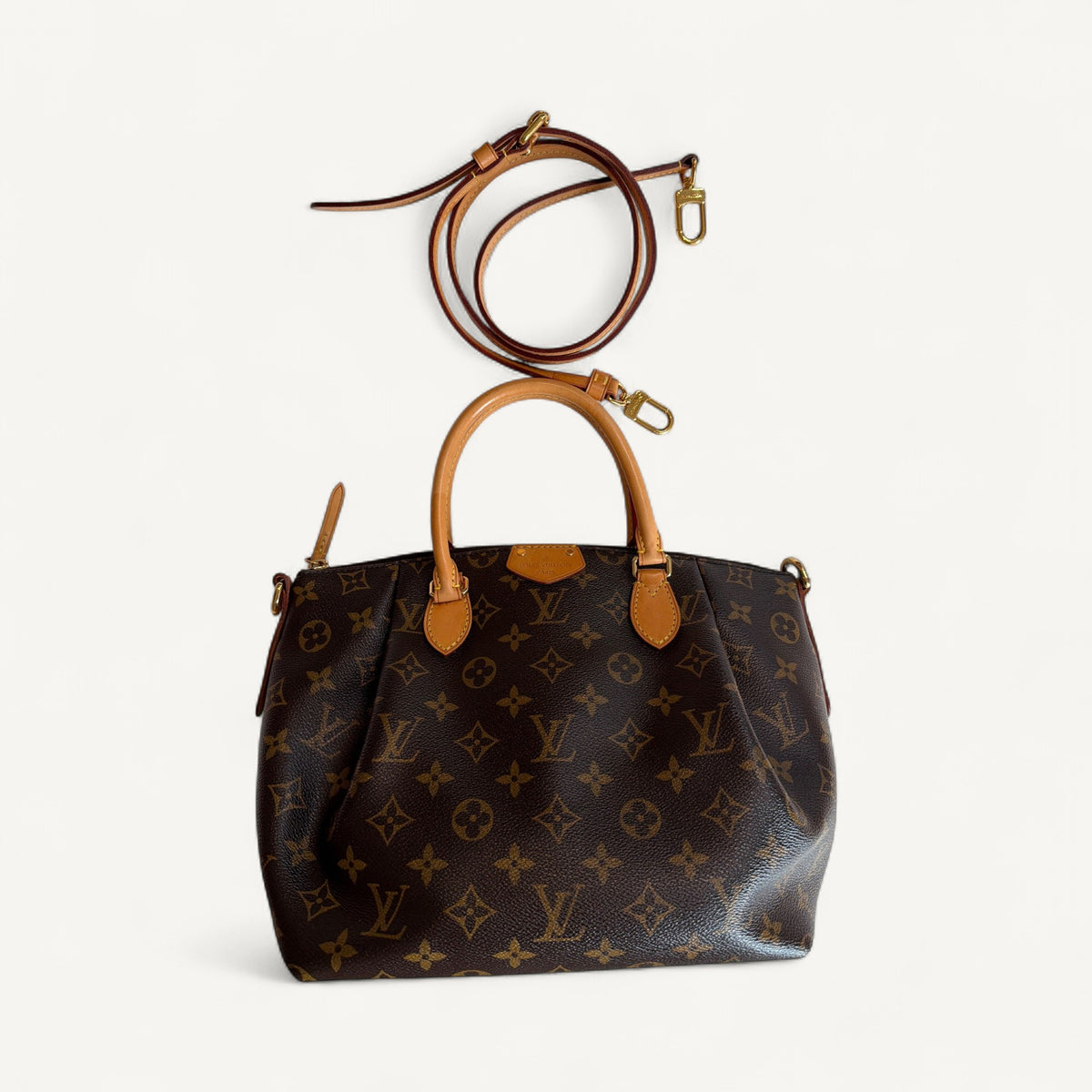 Louis Vuitton Monogram Turenne Crossbody Messenger Bag in Dark Brown