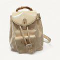 Gucci Vintage Patent Backpack in Cream