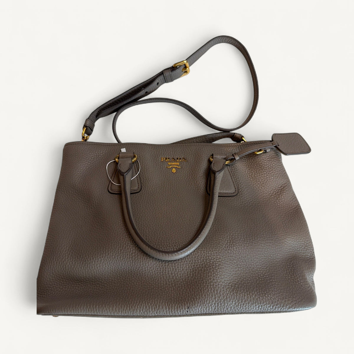 Prada Vitello Daino Crossbody Messenger Messenger Bag in Gray