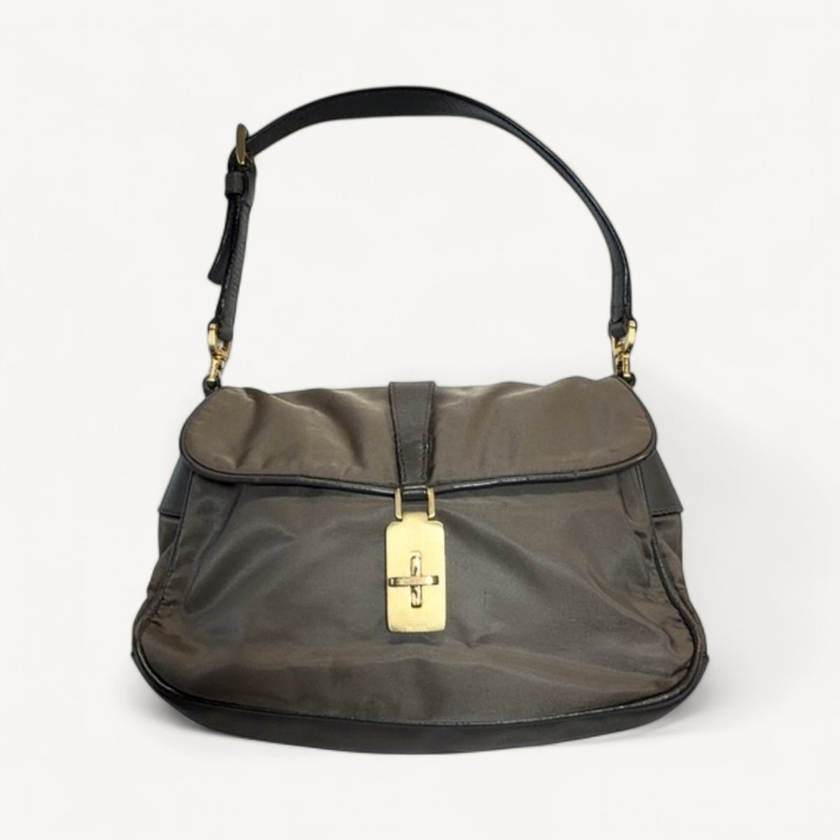 Prada Nylon Tessuto Flap Hobo Hobo Bag in Green