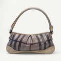 Burberry Check Canvas Shoulder Bag in Brown