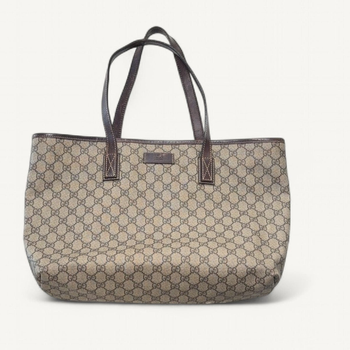 Gucci GG Supreme Plus Tote Medium in Brown