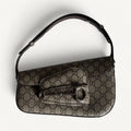 Gucci Horsebit Asymmetric Shoulder Bag in Gray