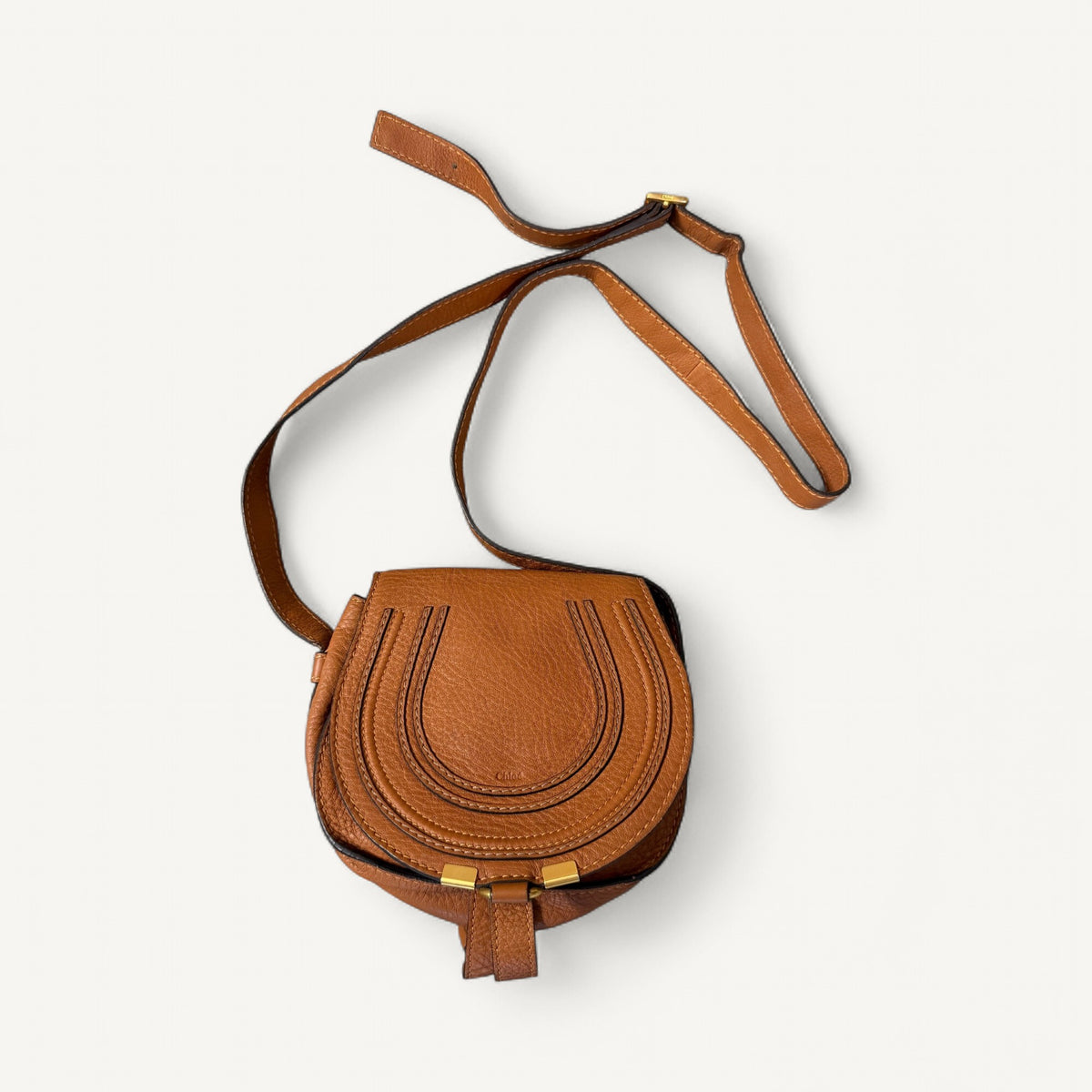 Chloe Marcie Small Messenger Bag in Brown