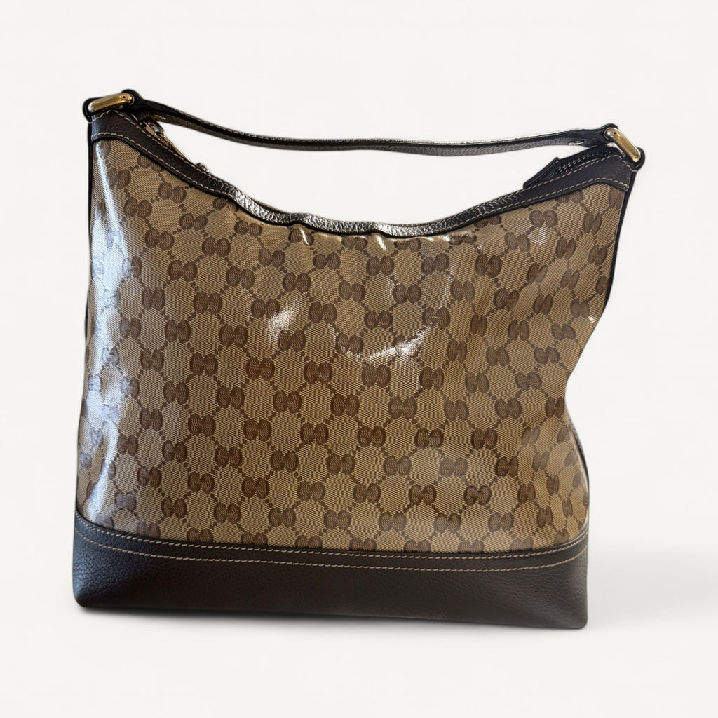 Gucci Monogram Crystal Hobo Shoulder