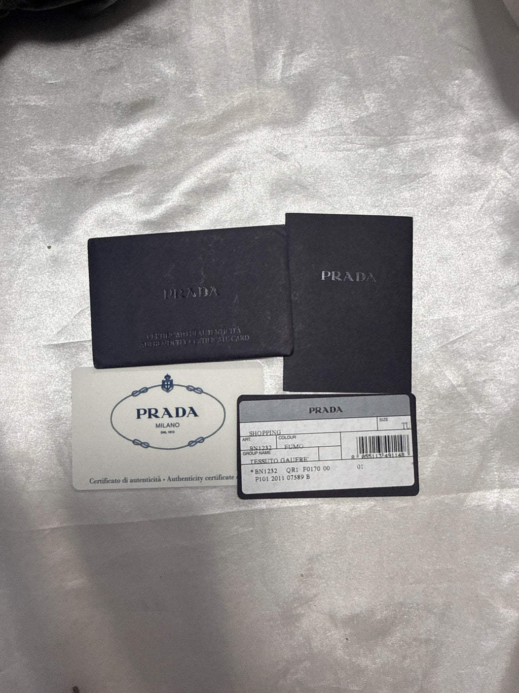 Prada Tessuto Gaufre Tote in Green