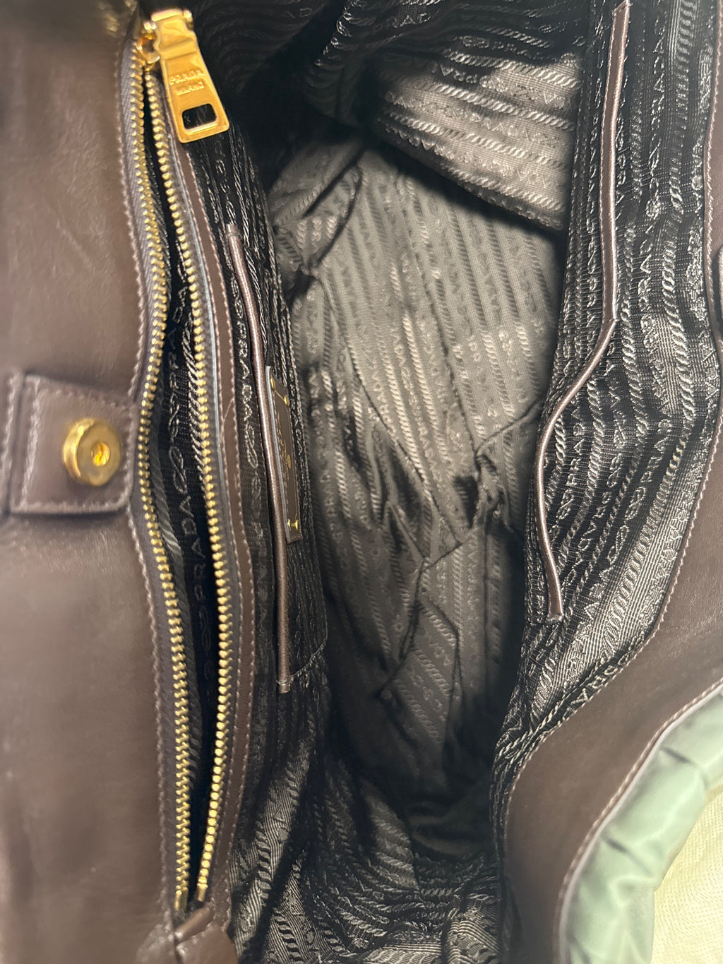 Prada Tessuto Gaufre Tote in Green