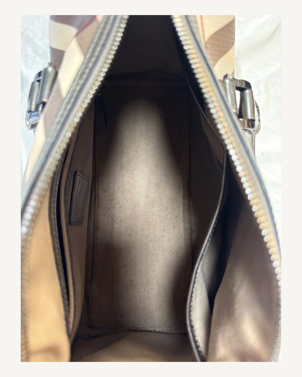 Burberry Nova Check Boston Bag in Metallic