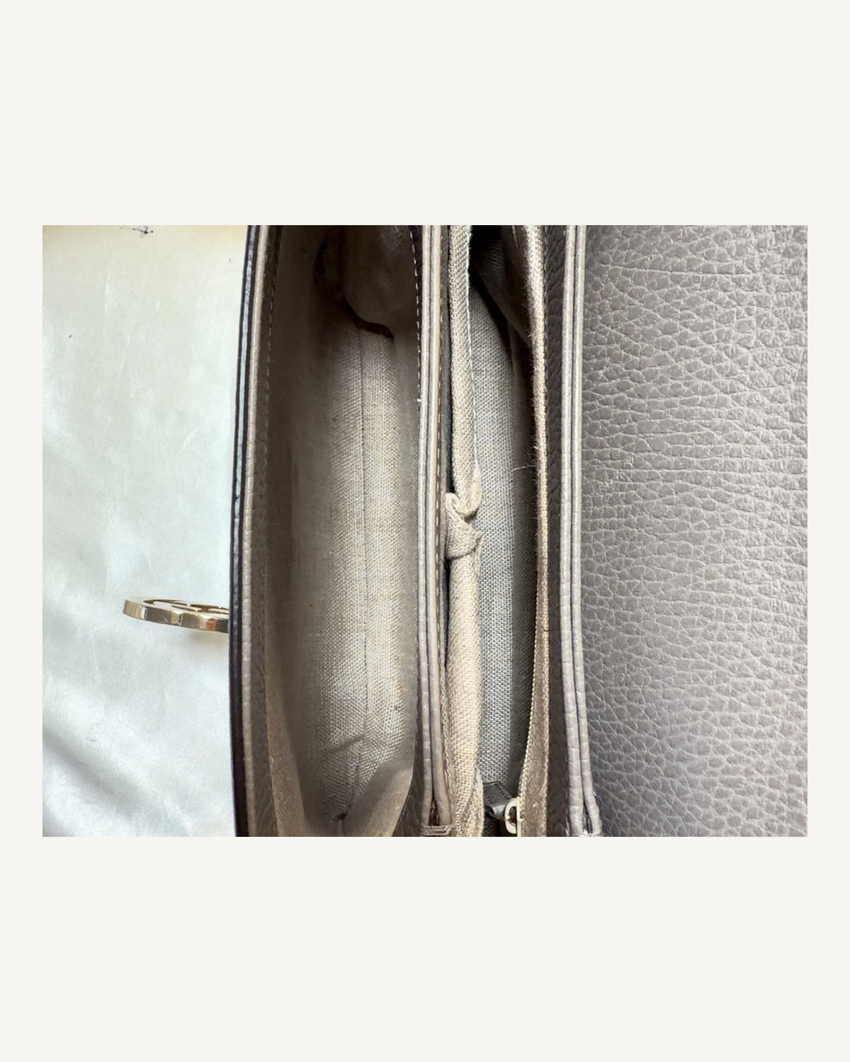 Gucci Top Handle Interlocking Crossbody Bag in Gray