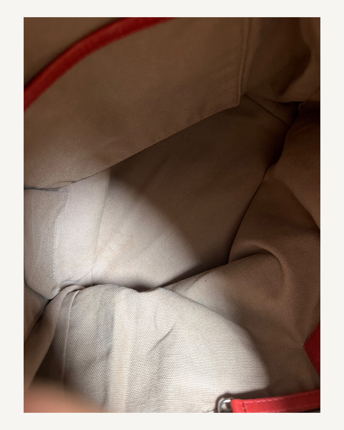 Burberry Bucket Hobo Messenger Bag in Red
