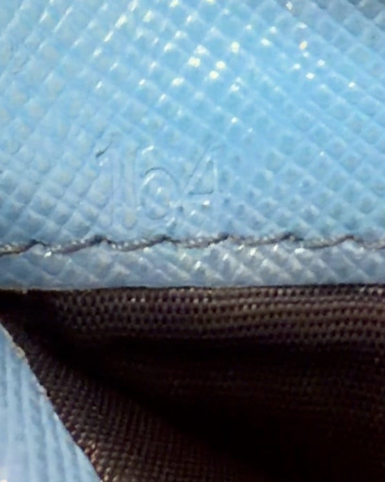 Prada Saffiano Card Wallet in Blue
