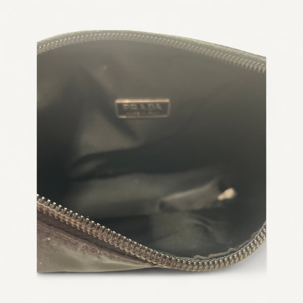 Prada Vintage Nylon Tessuto Shoulder Bag in Black