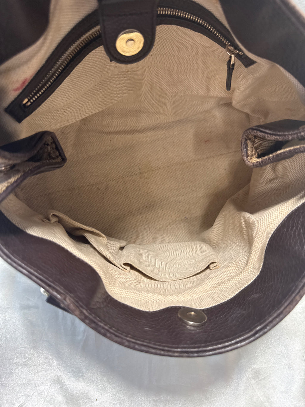 Gucci GG Canvas Tote in Dark Brown