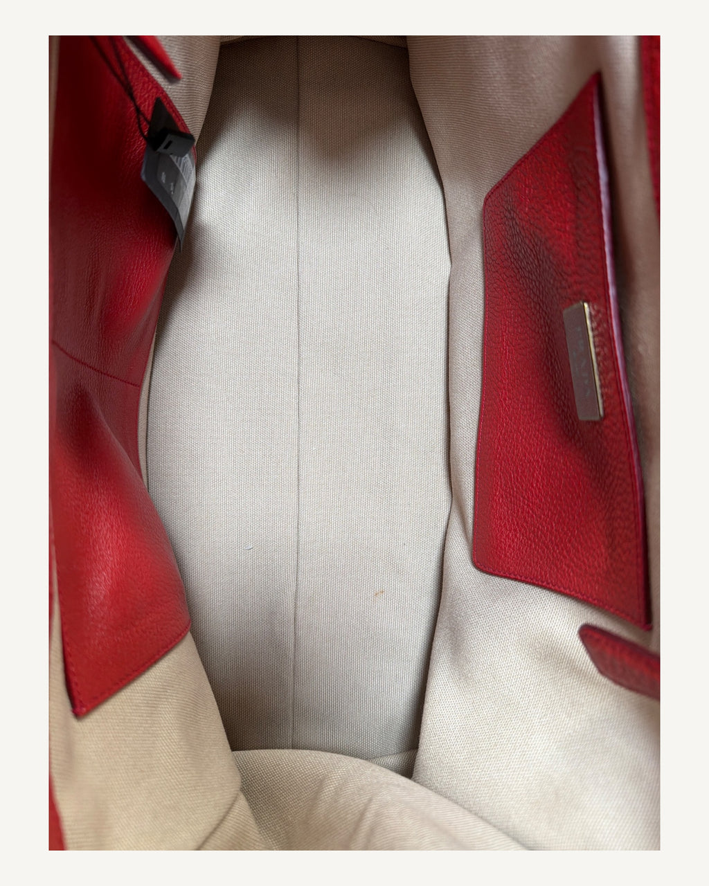 Prada Vitello Daino Crossbody Bag in Red