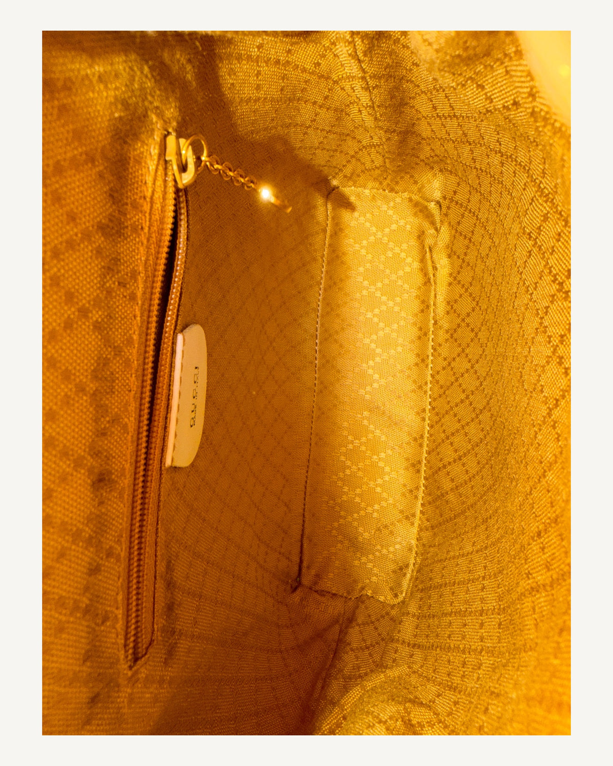 Gucci Vintage Patent Backpack in Cream