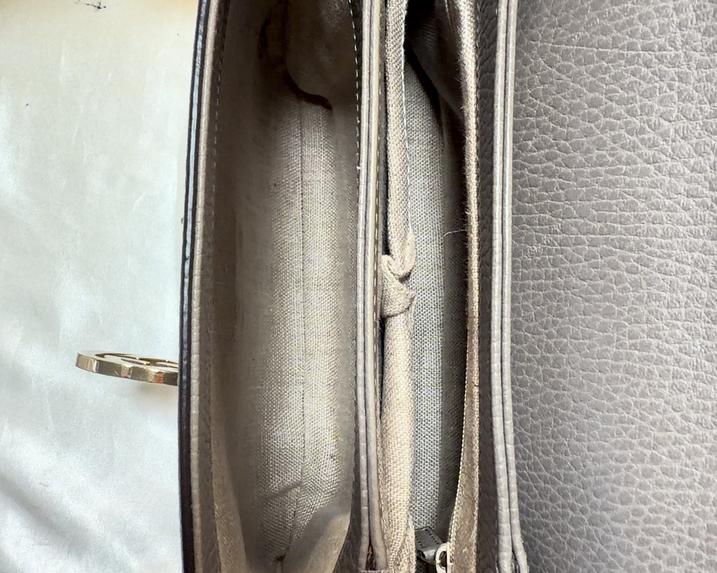 Gucci Top Handle Interlocking Crossbody Bag in Gray