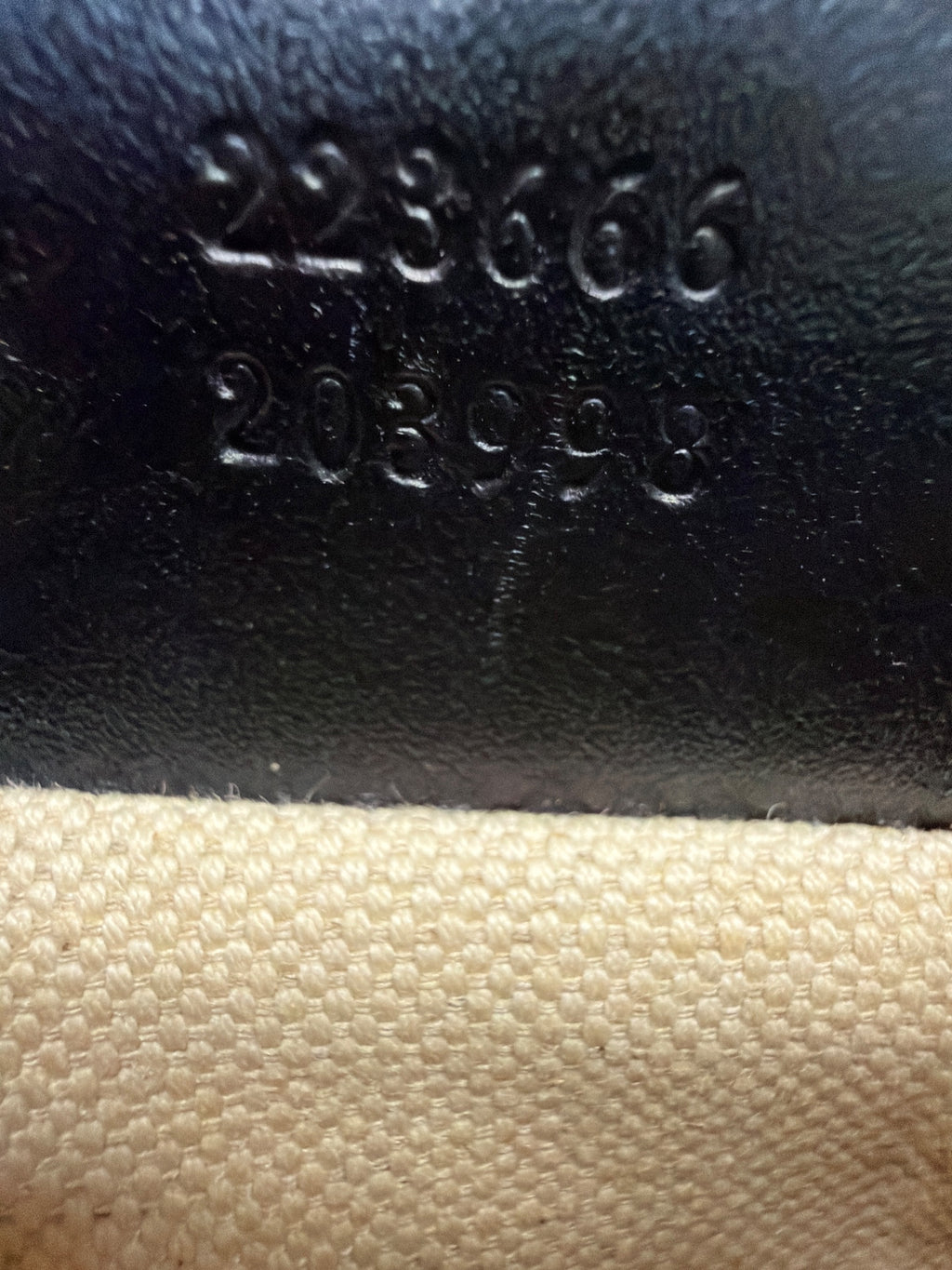 Gucci Supreme Plus Coated Canvas Messenger in Navy