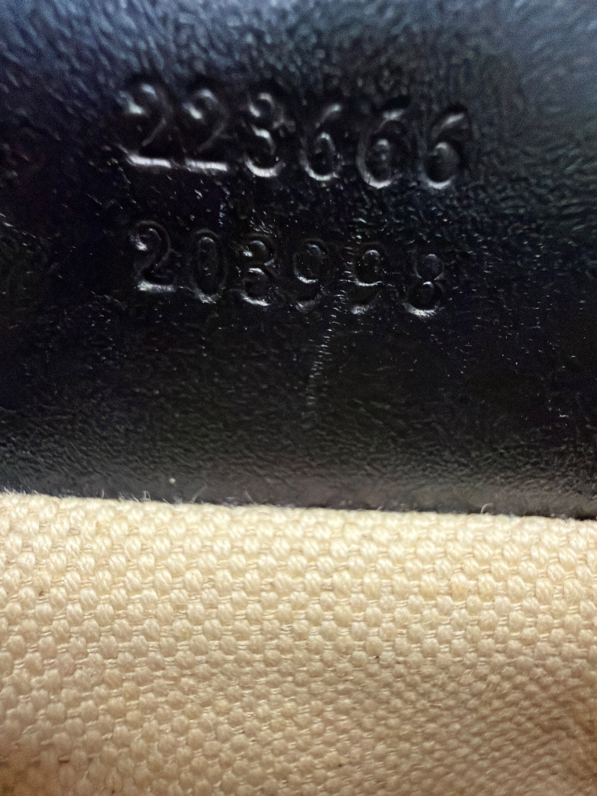 Gucci Supreme Plus Coated Canvas Messenger in Navy