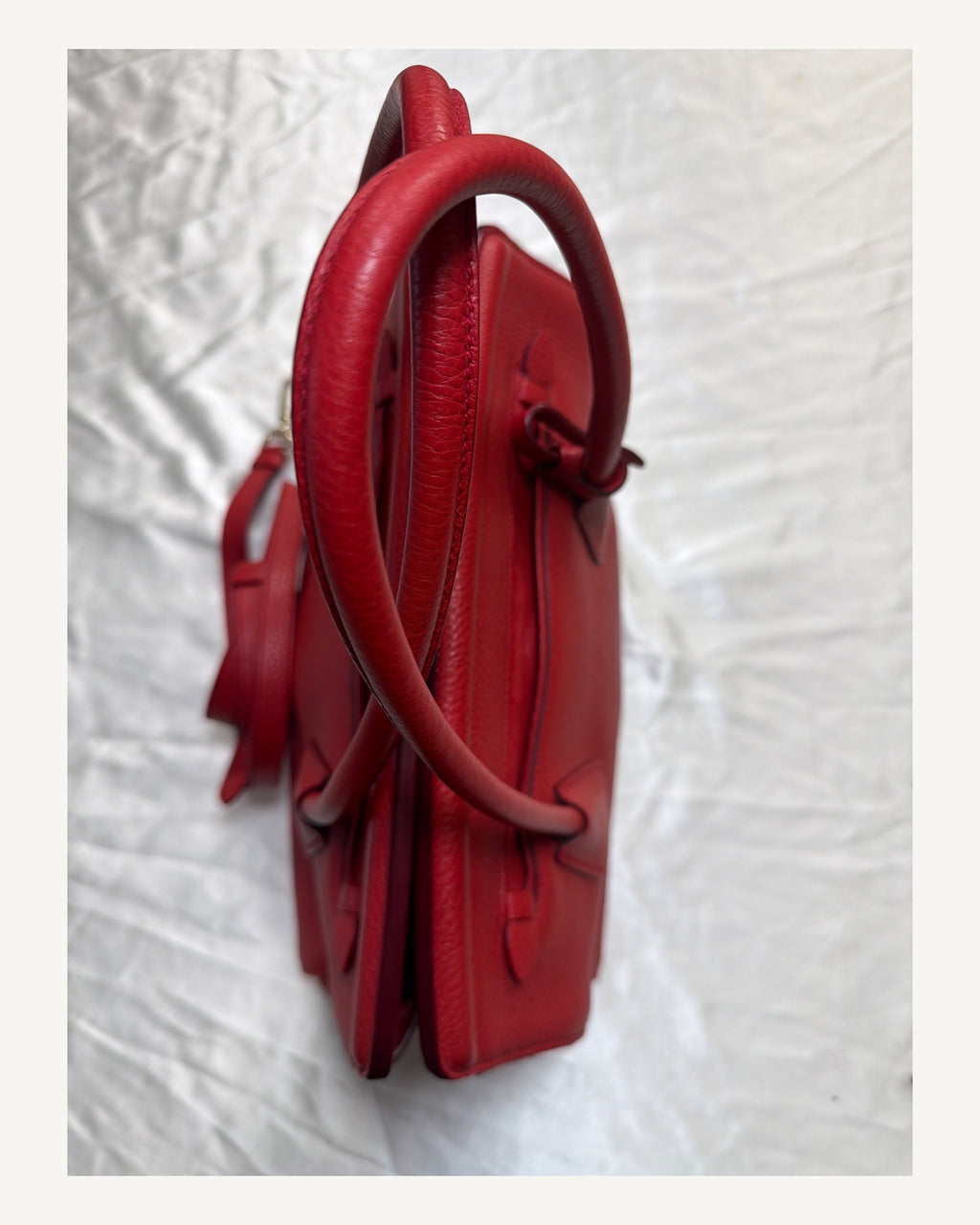Prada Vitello Daino Crossbody Bag in Red